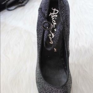 Alice + Olivia Leather Metallic Platform Pumps